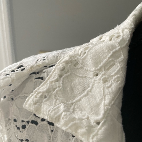 Maison Jules polo style lace look top in small - Picture 4 of 8